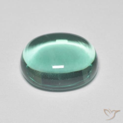 Fluorita Verde azul muito claro Natural 8.43ct, oval, Transparente