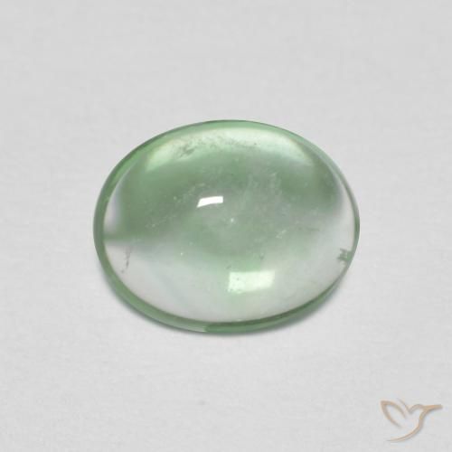 fluorita Verde amarelado claro Natural 1.31ct, Corte Oval, Transparente