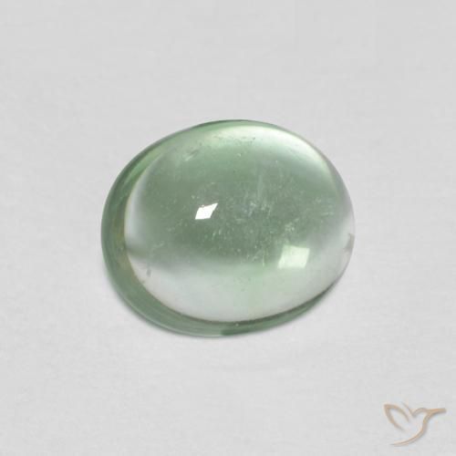 fluorita Verde amarelado claro Natural 1.31ct, Corte Oval, Transparente