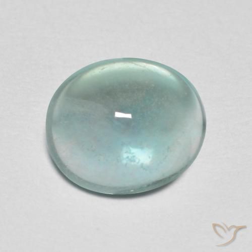 2.19ct Natural Verde pálido Fluorita, oval, Transparente