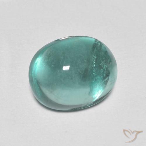 2.25ct Natural Azul claro verde Fluorita, oval, Transparente