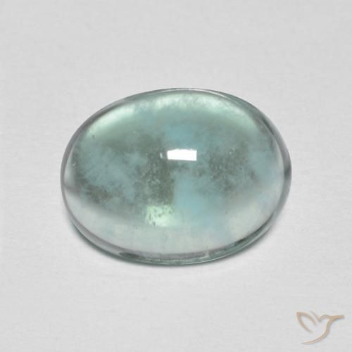 3.71ct Natural Verde azul muito claro Fluorita, oval, Transparente