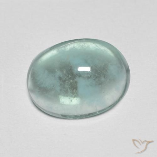 Fluorita Verde azul muito claro Natural 3.71ct, oval, Transparente