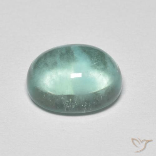 Fluorita Verde azul muito claro Natural 3.71ct, oval, Transparente