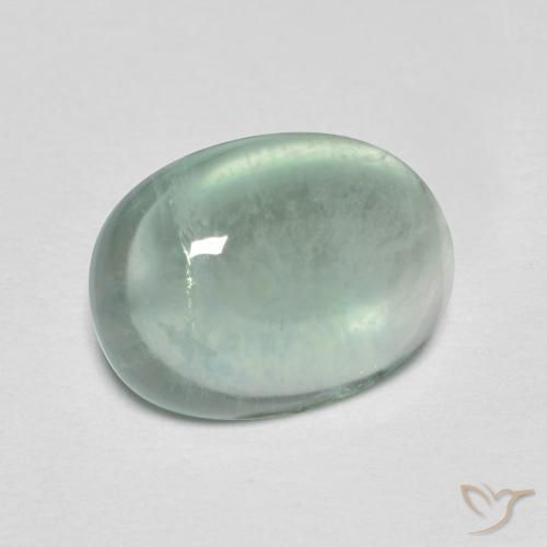 4.02ct Natural Verde Menta Claro Fluorita, oval, Transparente