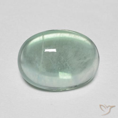 Fluorita Verde Menta Claro Natural 4.02ct, oval, Transparente