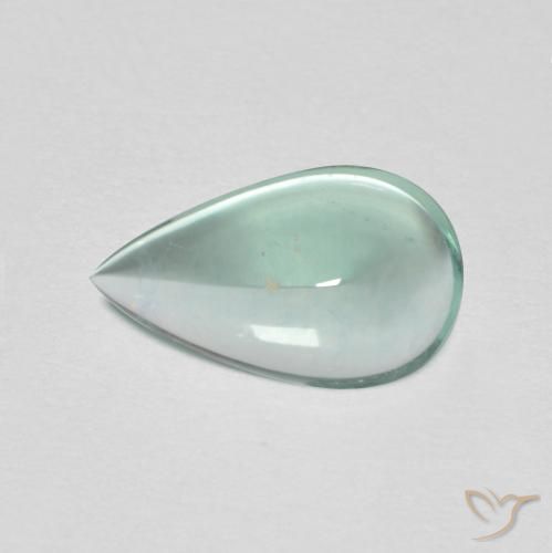 Fluorita Verde pálido Natural 1.88ct, Formato de pêra, Transparente