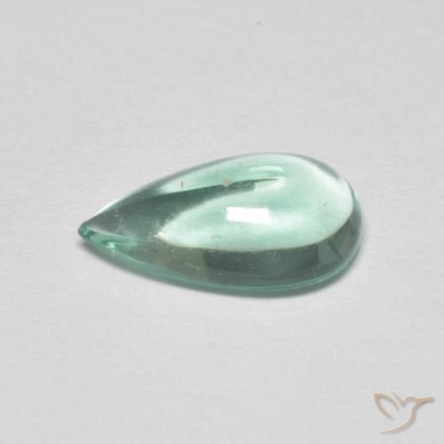 Fluorita Verde pálido Natural 1.88ct, Formato de pêra, Transparente