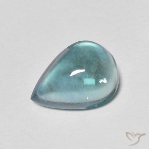2.48ct Natural Azul claro verde Fluorita, Formato de pêra, Transparente