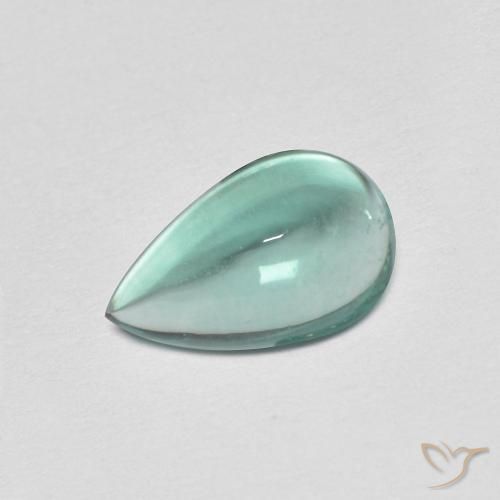 1.78ct Natural Azul claro verde Fluorita, Formato de pêra, Transparente