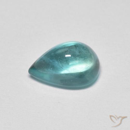 Fluorita Médio Azul Verde Natural 1.97ct, Formato de pêra, Transparente