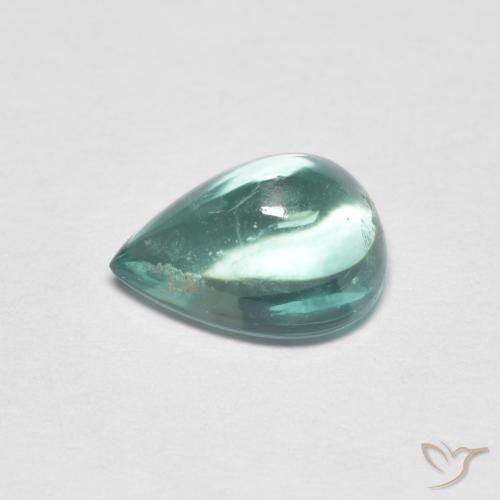 Fluorita Azul verde Natural 1.93ct, Formato de pêra, Transparente