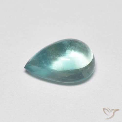 Fluorita Tom azul elétrico Natural 2.07ct, Formato de pêra, Transparente