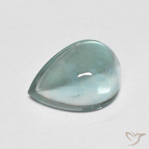 2.34ct Natural Tom azul elétrico Fluorita, Formato de pêra, Transparente