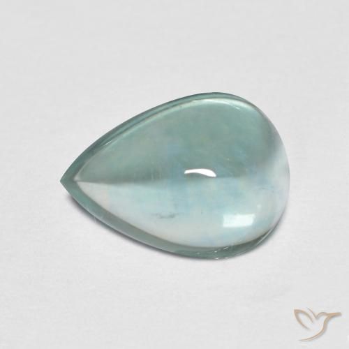 Fluorita Tom azul elétrico Natural 2.34ct, Formato de pêra, Transparente