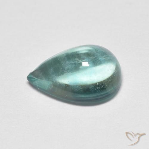 Fluorita Tom azul elétrico Natural 2.34ct, Formato de pêra, Transparente