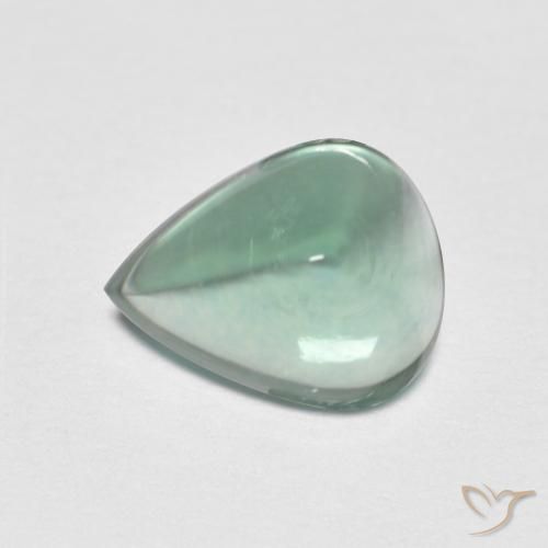 2.94ct Natural Verde azulado Fluorita, Formato de pêra, Transparente