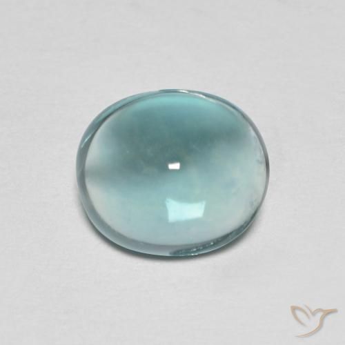 2.30ct Natural tom azul-petróleo Fluorita, oval, Transparente
