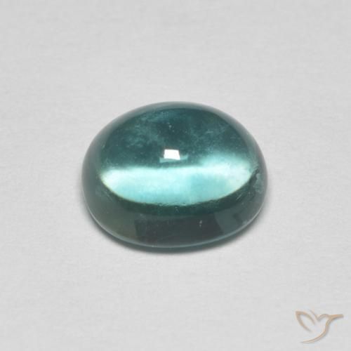 Fluorita tom azul-petróleo Natural 2.30ct, oval, Transparente