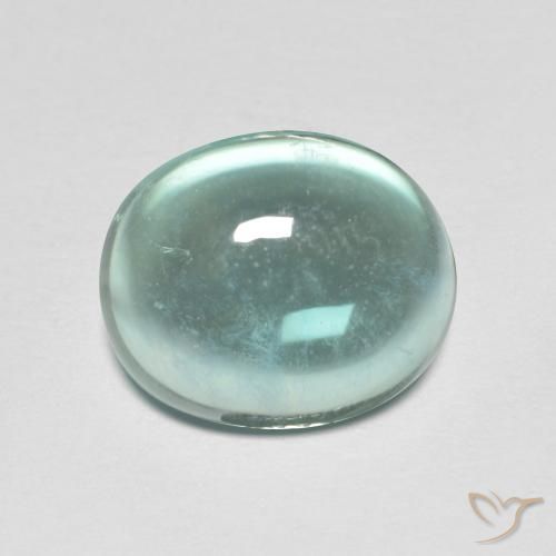 6.35ct Natural Luz verde Fluorita, oval, Transparente