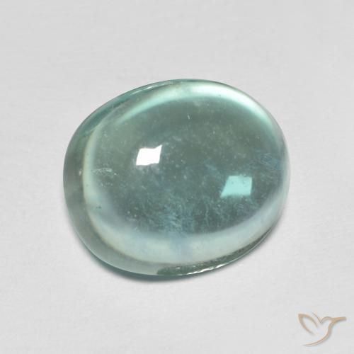 Fluorita Luz verde Natural 6.35ct, oval, Transparente