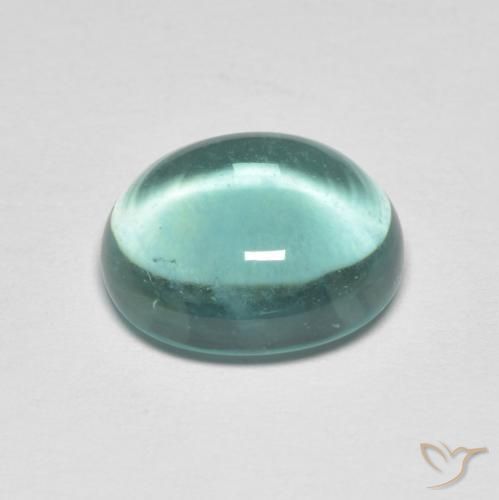 Fluorita Luz verde Natural 6.35ct, oval, Transparente