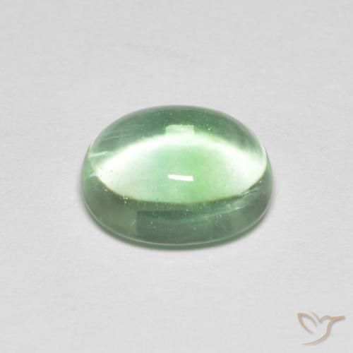 Fluorita Luz verde Natural 3.42ct, oval, Transparente