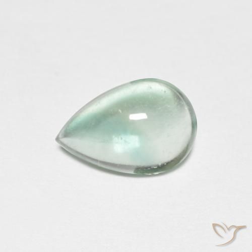 1.85ct Natural Azul claro verde Fluorita, Formato de pêra, Transparente