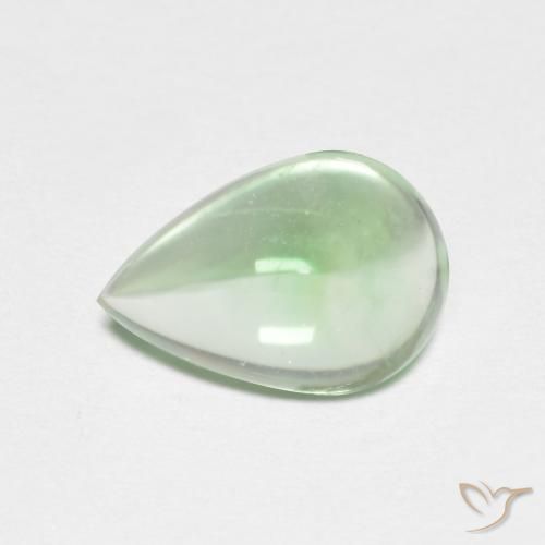 2.64ct Natural Verde amarelado claro Fluorita, Formato de pêra, Transparente