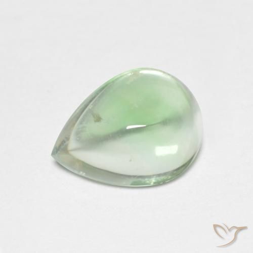 Fluorita Luz verde Natural 2.74ct, Formato de pêra, Transparente