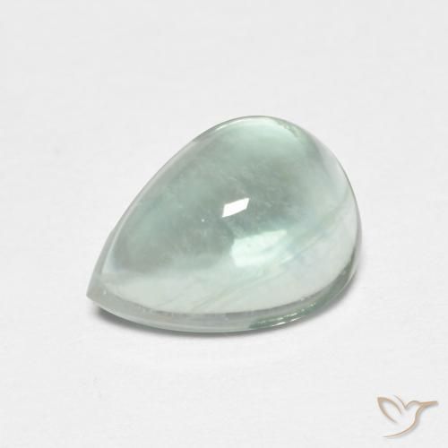 Fluorita Verde azulado Natural 2.69ct, Formato de pêra, Transparente
