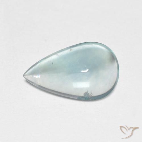 Fluorita Médio Azul Verde Natural 2.00ct, Formato de pêra, Transparente