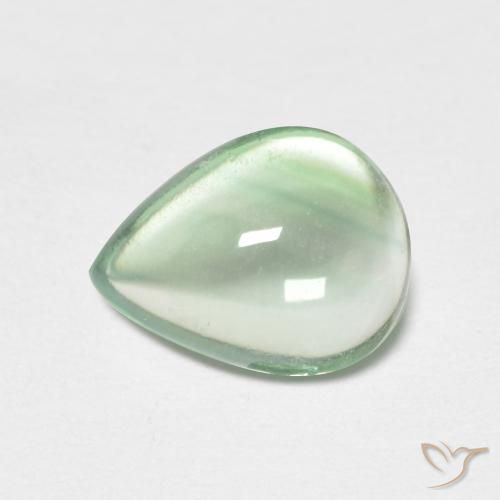 2.21ct Natural Verde médio Fluorita, Formato de pêra, Transparente