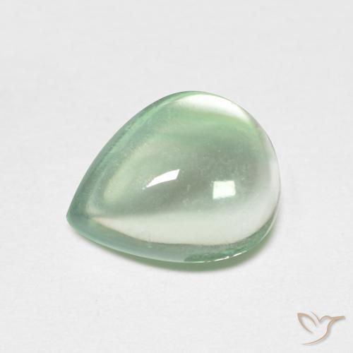 Fluorita Verde médio Natural 2.21ct, Formato de pêra, Transparente