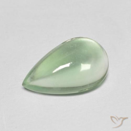 Fluorita Luz verde Natural 2.66ct, Formato de pêra, Transparente