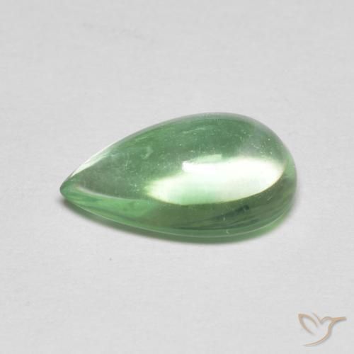 Fluorita Luz verde Natural 2.66ct, Formato de pêra, Transparente
