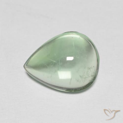 2.62ct Natural Menta verde Fluorita, Formato de pêra, Transparente