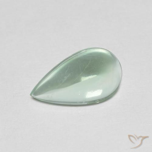 Fluorita Hortelã clara Natural 1.98ct, Formato de pêra, Transparente
