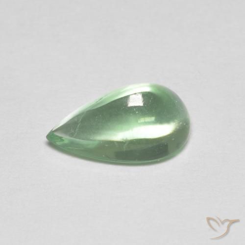 Fluorita Hortelã clara Natural 1.98ct, Formato de pêra, Transparente