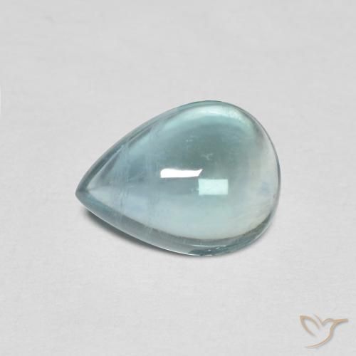 1.95ct Natural Azul-verde claro Fluorita, Formato de pêra, Transparente, Photo A