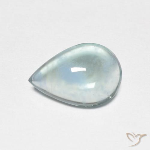 2.08ct Natural Azul-verde claro Fluorita, Formato de pêra, Transparente