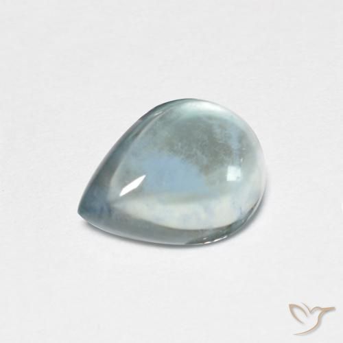 Fluorita Azul-verde claro Natural 2.08ct, Formato de pêra, Transparente