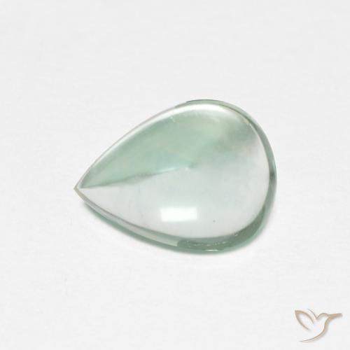 2.27ct Natural Verde azulado Fluorita, Formato de pêra, Transparente