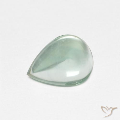 Fluorita Verde azulado Natural 2.27ct, Formato de pêra, Transparente