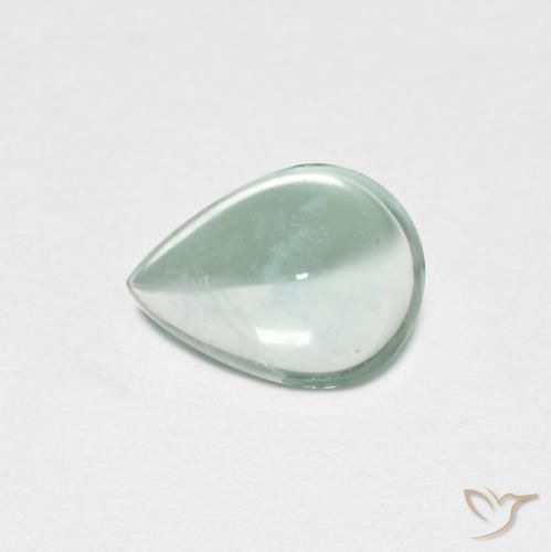 1.73ct Natural Azul claro verde Fluorita, Formato de pêra, Transparente