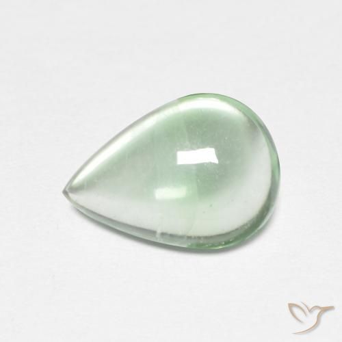 2.38ct Natural Luz verde Fluorita, Formato de pêra, Transparente