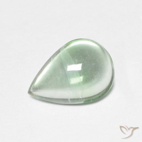 Fluorita Luz verde Natural 2.38ct, Formato de pêra, Transparente