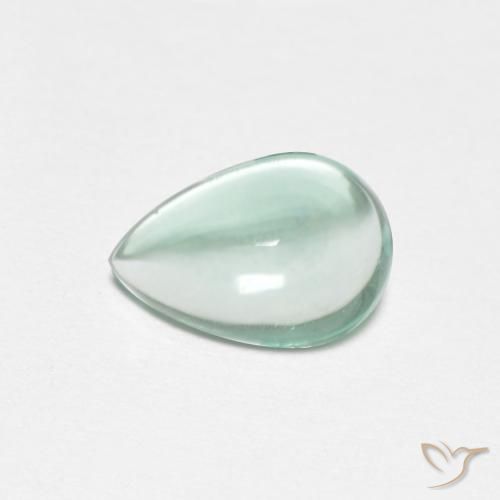 fluorita Azul verde Natural 1.71ct, Formato de pêra, Transparente
