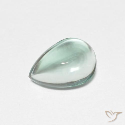 fluorita Azul verde Natural 1.71ct, Formato de pêra, Transparente