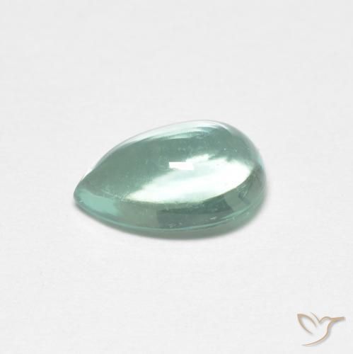 fluorita Azul verde Natural 1.71ct, Formato de pêra, Transparente